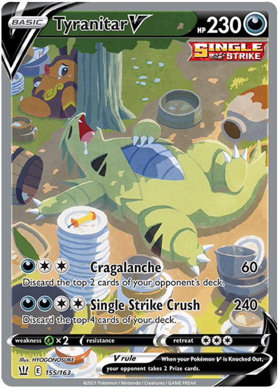 Tyranitar V (155/163) [Sword & Shield: Battle Styles] | Rock City Comics