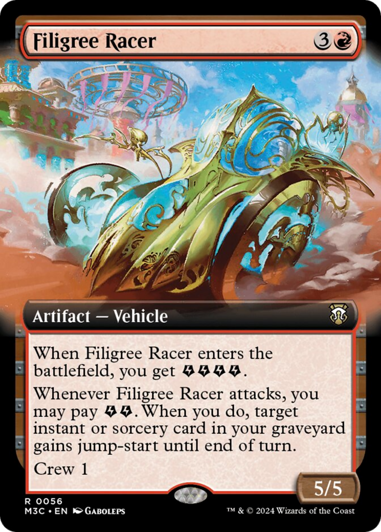 Filigree Racer (Extended Art) (Ripple Foil) [Modern Horizons 3 Commander] | Rock City Comics