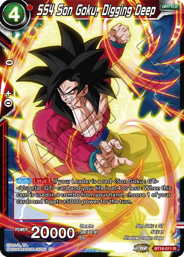 SS4 Son Goku, Digging Deep (BT18-011) [Dawn of the Z-Legends] | Rock City Comics