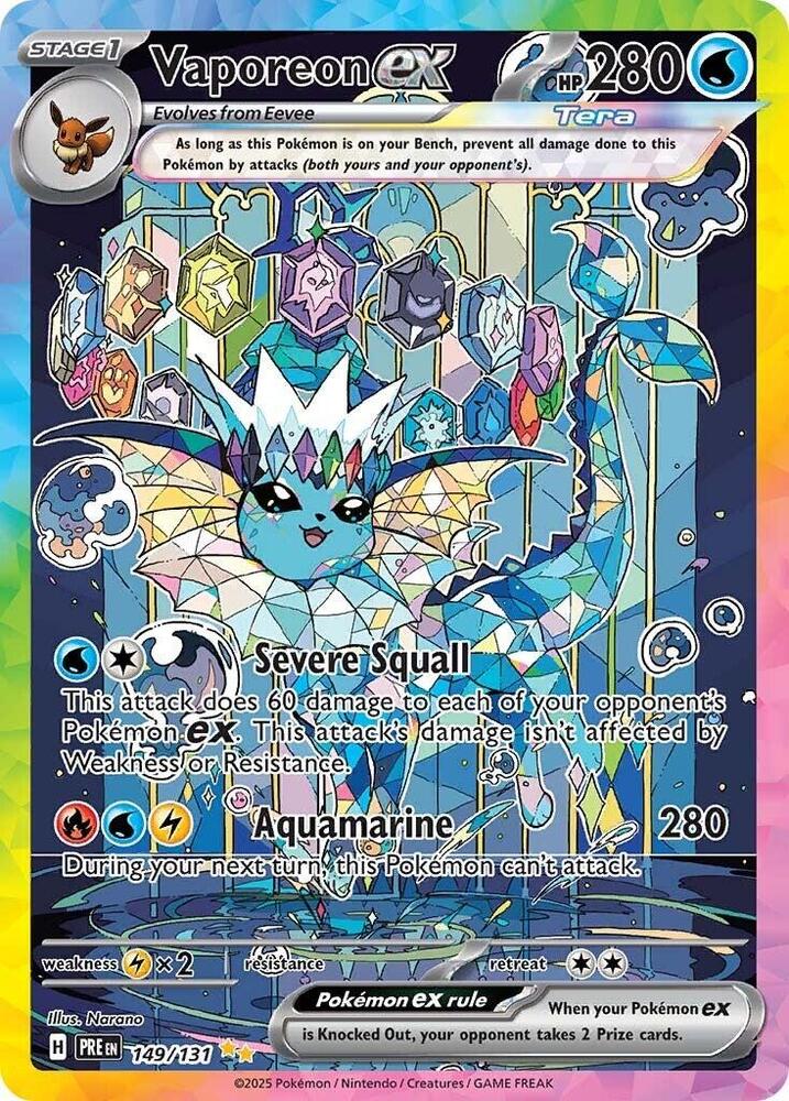 Vaporeon ex (149/131) [Scarlet & Violet: Prismatic Evolutions] | Rock City Comics