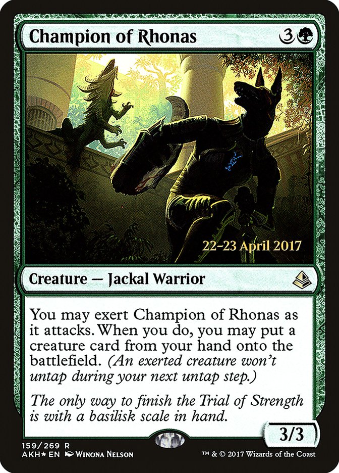 Champion of Rhonas [Amonkhet Prerelease Promos] | Rock City Comics