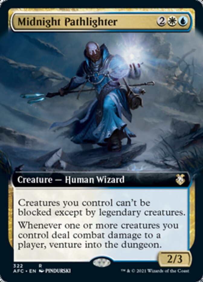 Midnight Pathlighter (Extended Art) [Dungeons & Dragons: Adventures in the Forgotten Realms Commander] | Rock City Comics