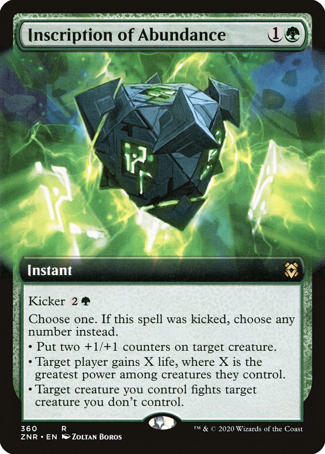 Inscription of Abundance (Extended Art) [Zendikar Rising] | Rock City Comics