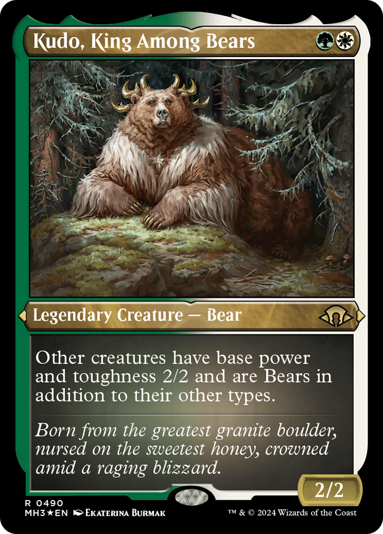 Kudo, King Among Bears (Foil Etched) [Modern Horizons 3] | Rock City Comics