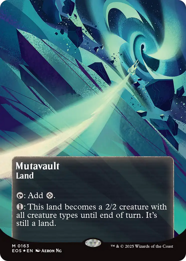Mutavault (0163) (Borderless) (Galaxy Foil) [Edge of Eternities: Stellar Sights] | Rock City Comics