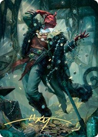 Tibalt, Cosmic Impostor Art Card (Gold-Stamped Signature) [Kaldheim Art Series] | Rock City Comics