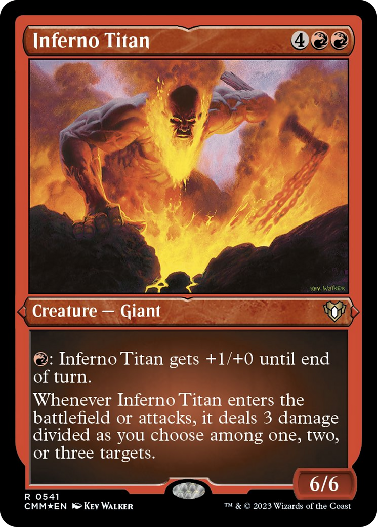 Inferno Titan (Foil Etched) [Commander Masters] | Rock City Comics