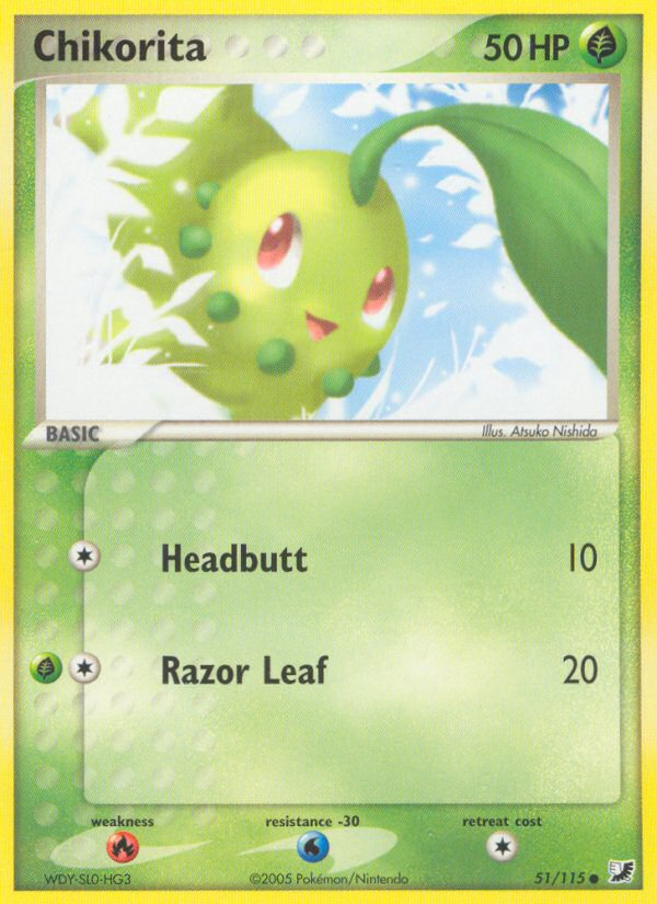 Chikorita (51/115) [EX: Unseen Forces] | Rock City Comics