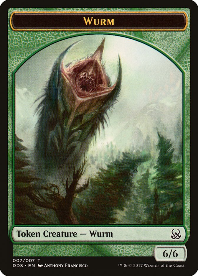 Wurm Token [Duel Decks: Mind vs. Might Tokens] | Rock City Comics