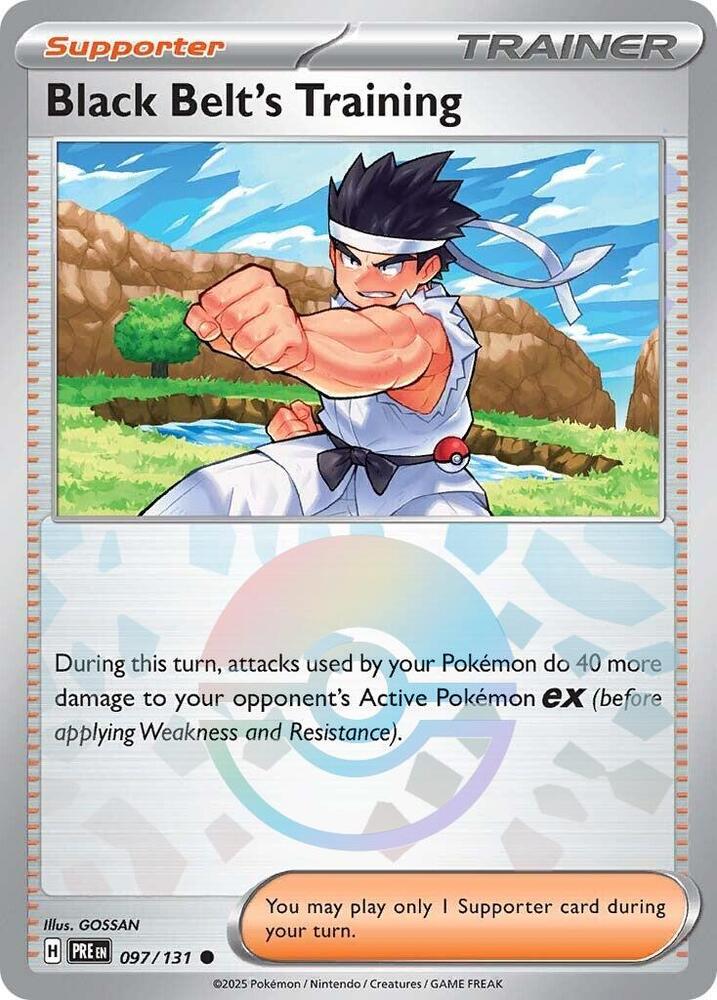 Black Belt's Training (097/131) (Poke Ball Pattern) [Scarlet & Violet: Prismatic Evolutions] | Rock City Comics
