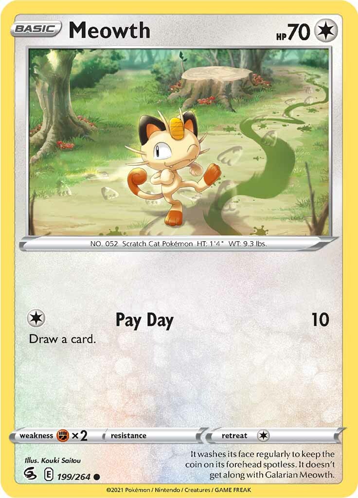 Meowth (199/264) [Sword & Shield: Fusion Strike] | Rock City Comics