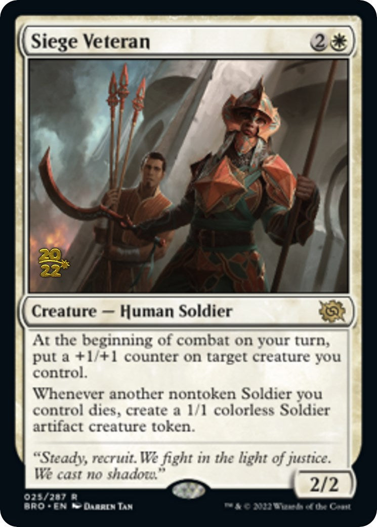 Siege Veteran [The Brothers' War Prerelease Promos] | Rock City Comics