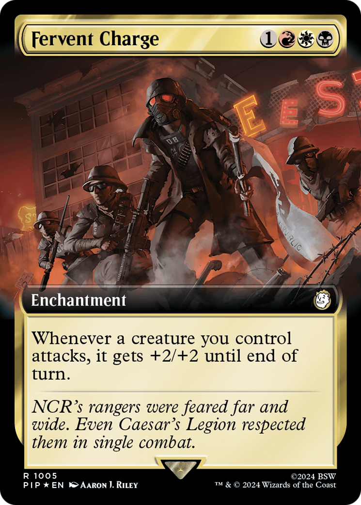 Fervent Charge (Extended Art) (Surge Foil) [Fallout] | Rock City Comics