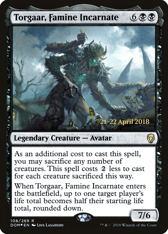 Torgaar, Famine Incarnate [Dominaria Prerelease Promos] | Rock City Comics