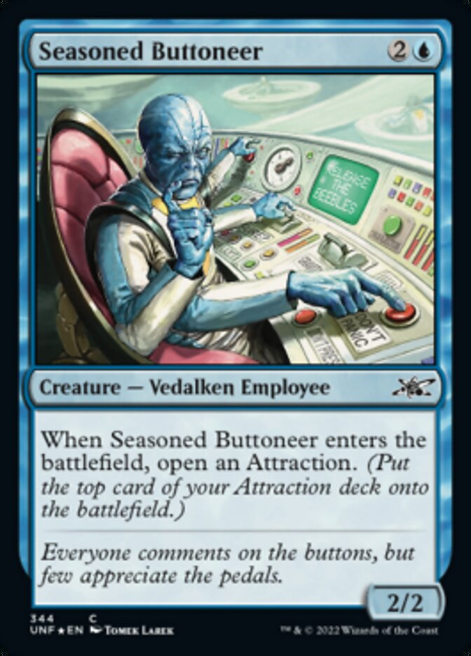 Seasoned Buttoneer (Galaxy Foil) [Unfinity] | Rock City Comics