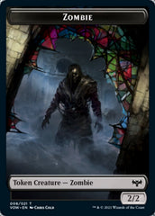 Zombie (008) // Human Soldier Double-Sided Token [Innistrad: Crimson Vow Tokens] | Rock City Comics