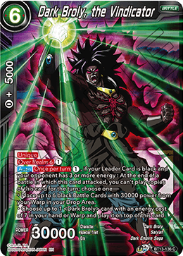 Dark Broly, the Vindicator (Common) (BT13-136) [Supreme Rivalry] | Rock City Comics