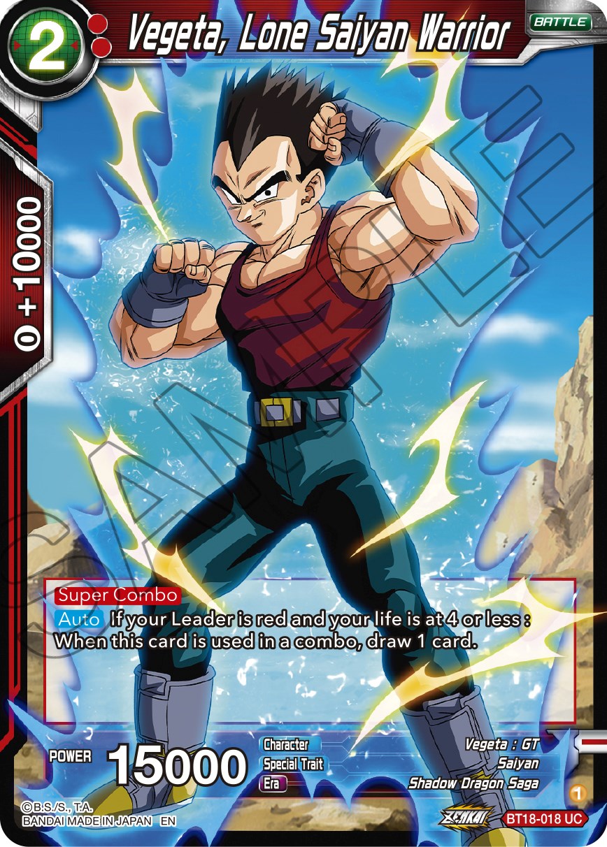 Vegeta, Lone Saiyan Warrior (BT18-018) [Dawn of the Z-Legends] | Rock City Comics