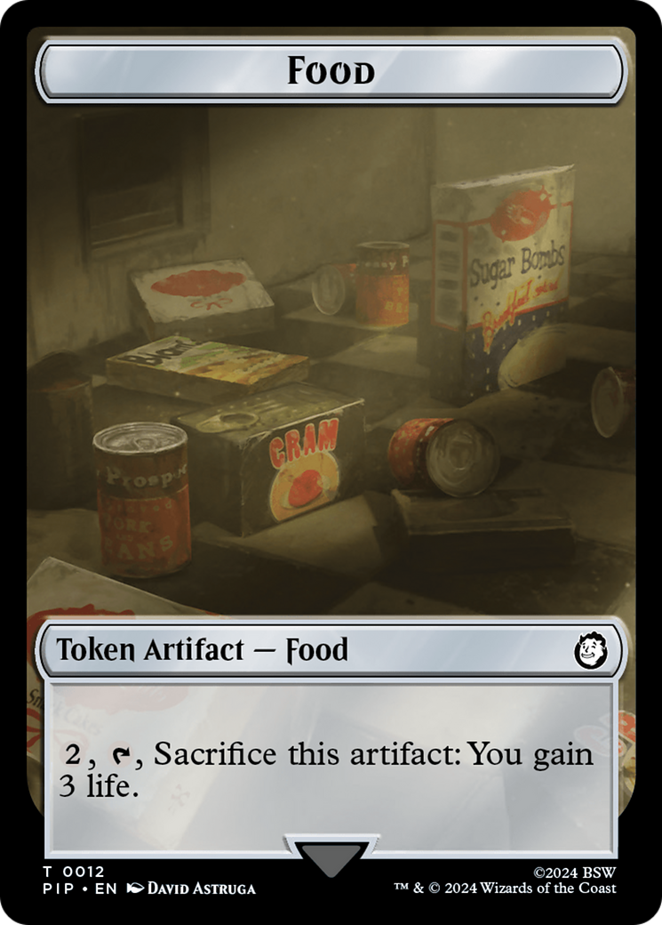 Warrior // Food (0012) Double-Sided Token [Fallout Tokens] | Rock City Comics