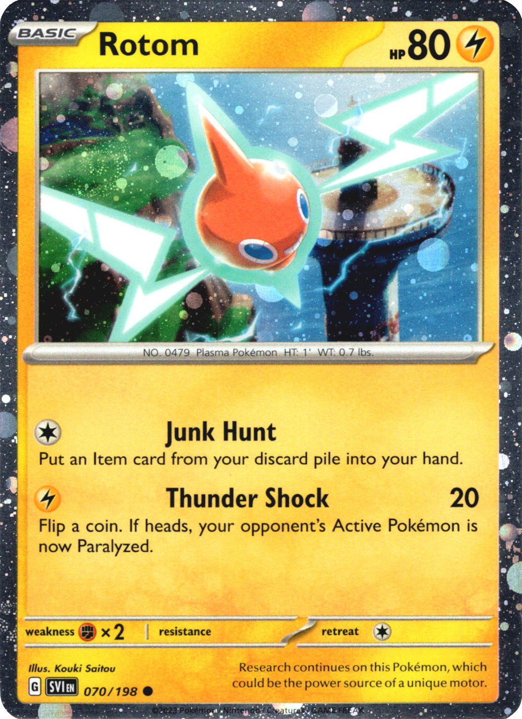 Rotom (070/198) (Theme Deck Exclusive) (Cosmos Holo) [Scarlet & Violet: Black Star Promos] | Rock City Comics