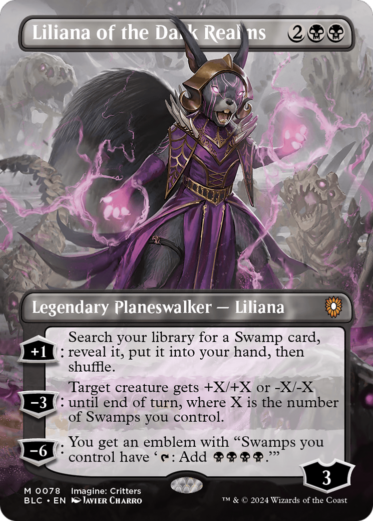 Liliana of the Dark Realms (Borderless) [Bloomburrow Commander] | Rock City Comics