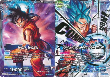 Son Goku // Super Saiyan Blue Son Goku (Hot Stamped) (BT1-030) [Promotion Cards] | Rock City Comics