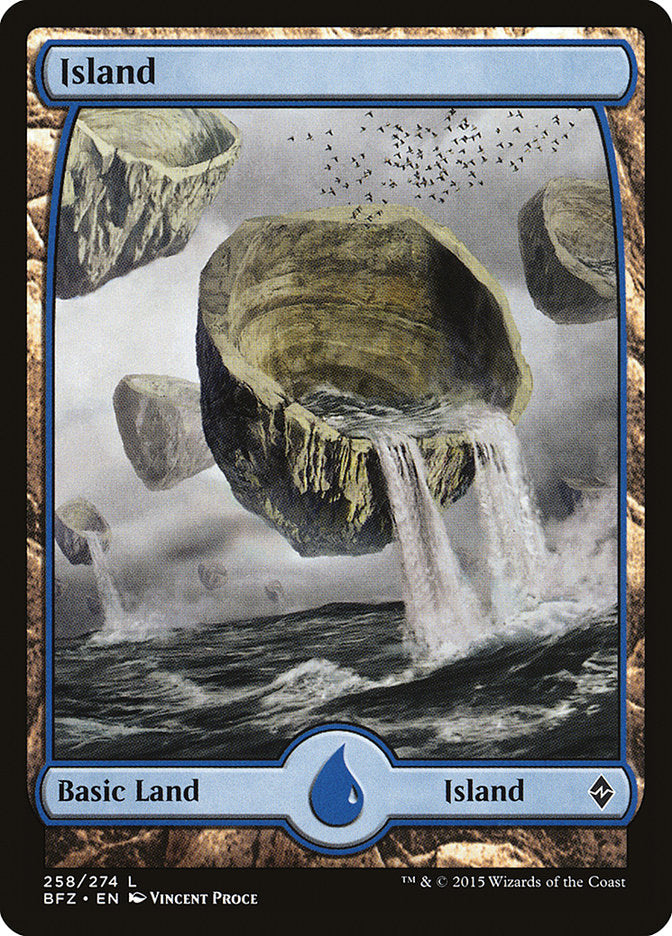 Island (258) (Full Art) [Battle for Zendikar] | Rock City Comics