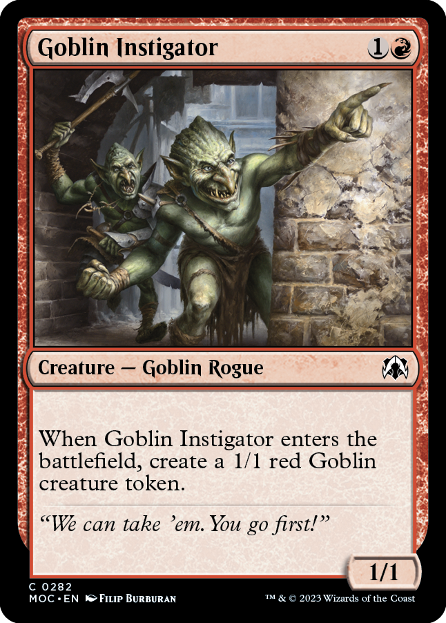 Goblin Instigator [March of the Machine Commander] | Rock City Comics