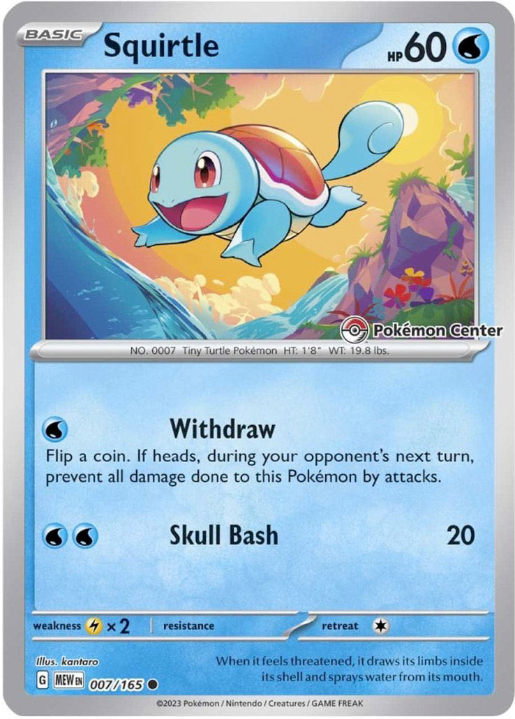 Squirtle (007/165) (Pokemon Center Exclusive) [Scarlet & Violet: Black Star Promos] | Rock City Comics