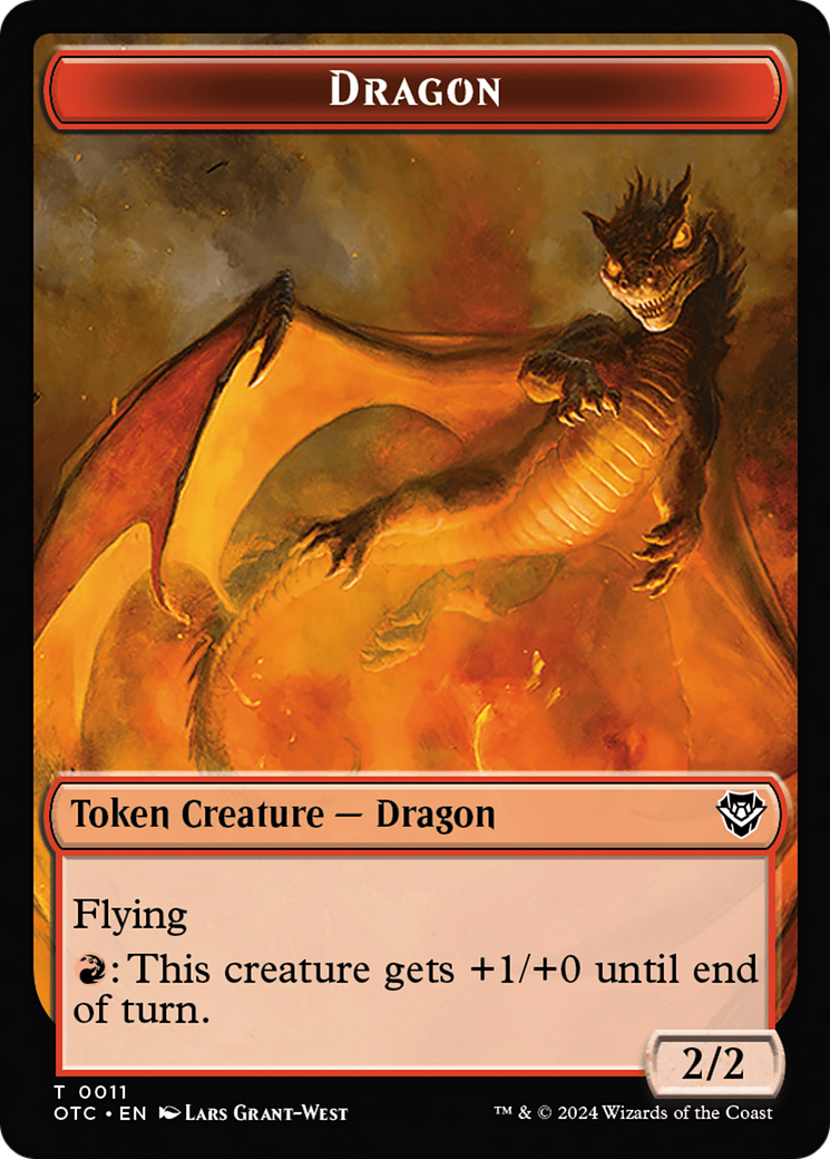 Dragon Egg // Dragon Double-Sided Token [Outlaws of Thunder Junction Commander Tokens] | Rock City Comics