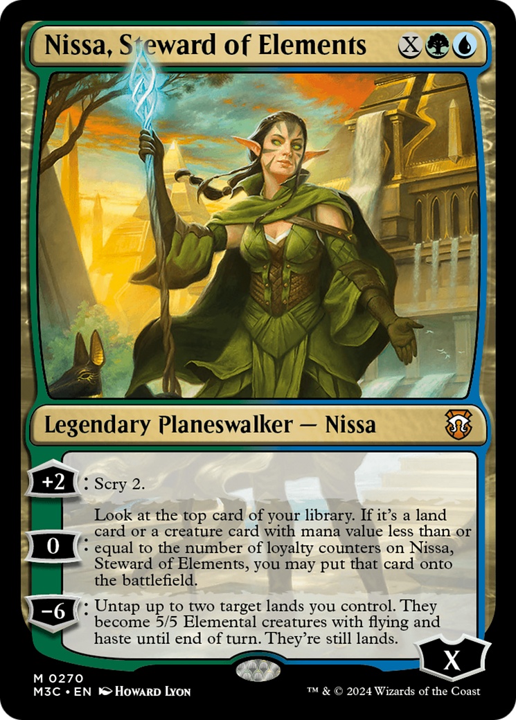 Nissa, Steward of Elements (Ripple Foil) [Modern Horizons 3 Commander] | Rock City Comics