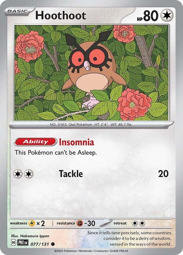 Hoothoot (077/131) [Scarlet & Violet: Prismatic Evolutions] | Rock City Comics