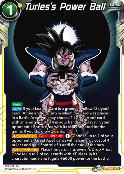 Turles's Power Ball (BT15-118) [Saiyan Showdown] | Rock City Comics