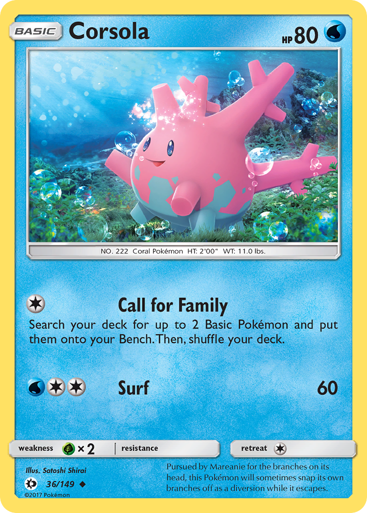 Corsola (36/149) [Sun & Moon: Base Set] | Rock City Comics