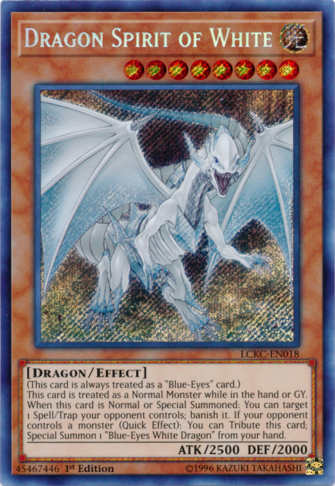 Dragon Spirit of White [LCKC-EN018] Secret Rare | Rock City Comics
