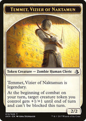 Temmet, Vizier of Naktamun // Zombie Double-Sided Token [Amonkhet Tokens] | Rock City Comics