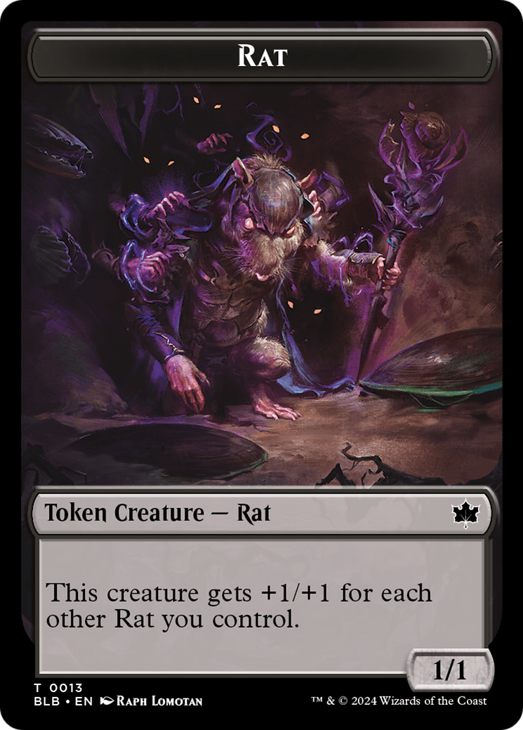 Rat Token [Bloomburrow Tokens] | Rock City Comics