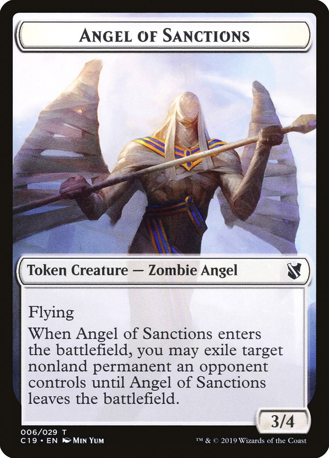 Angel of Sanctions Token [Commander 2019 Tokens] | Rock City Comics