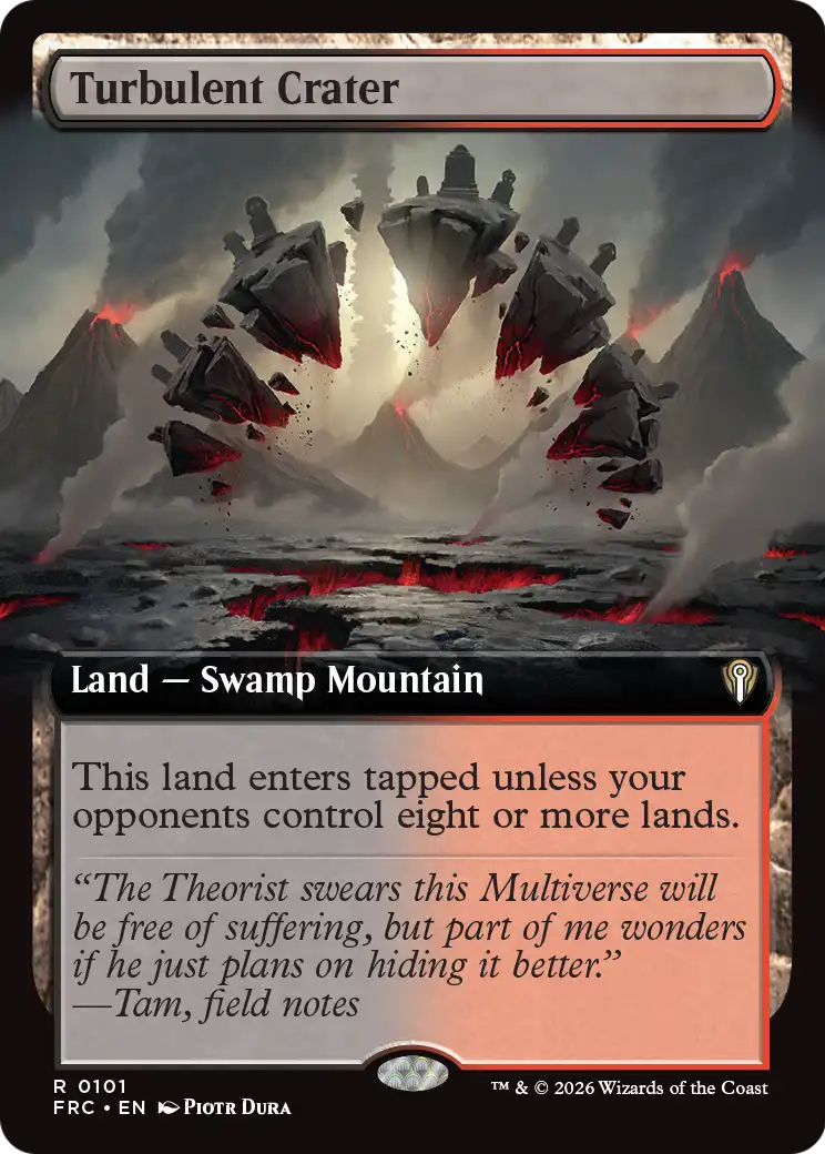 Turbulent Crater (Extended Art) [Reality Fracture Commander] | Rock City Comics