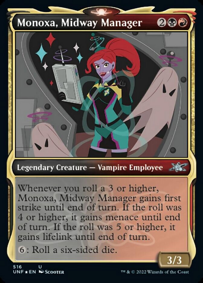 Monoxa, Midway Manager (Showcase) (Galaxy Foil) [Unfinity] | Rock City Comics