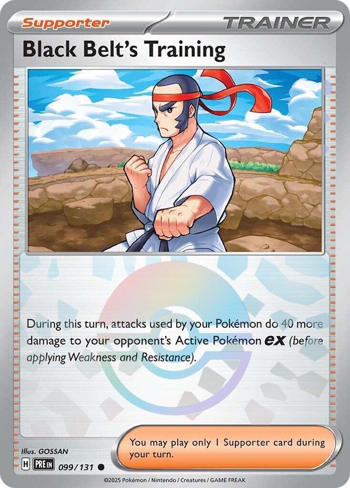 Black Belt's Training (099/131) (Poke Ball Pattern) [Scarlet & Violet: Prismatic Evolutions] | Rock City Comics