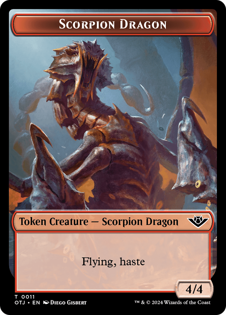 Scorpion Dragon Token [Outlaws of Thunder Junction Tokens] | Rock City Comics