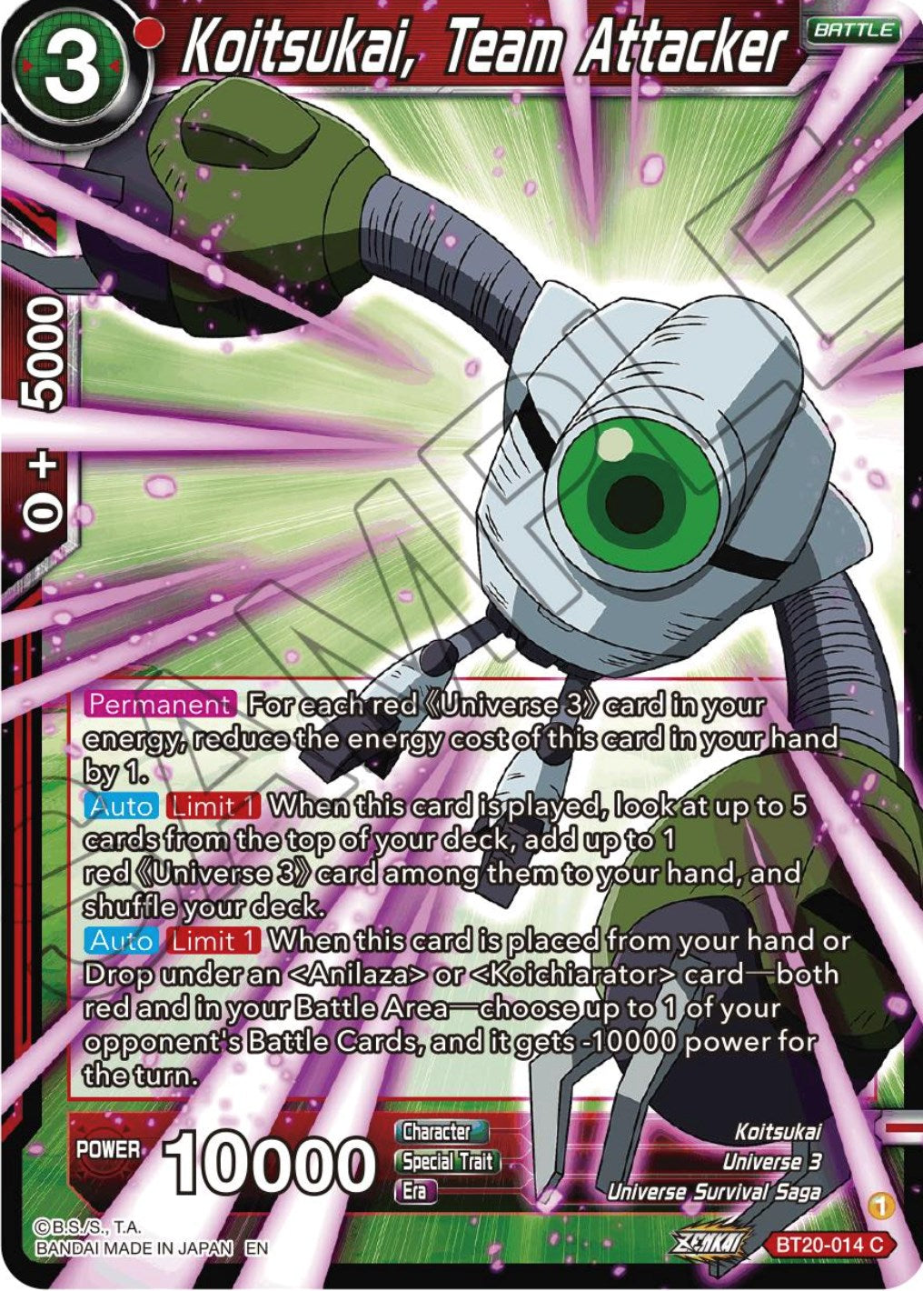 Koitsukai, Team Attacker (BT20-014) [Power Absorbed] | Rock City Comics