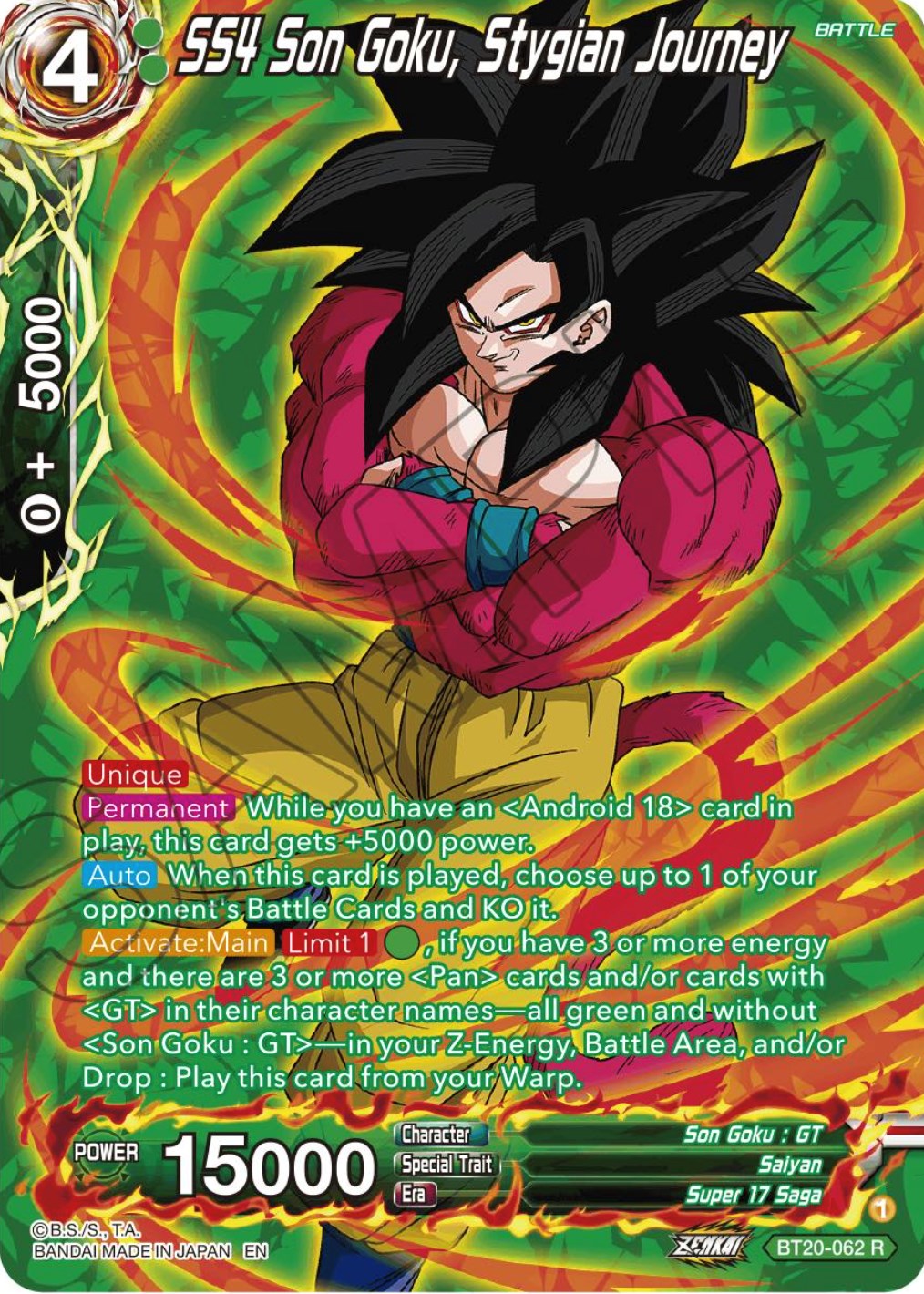 SS4 Son Goku, Stygian Journey (Silver Foil) (BT20-062) [Power Absorbed] | Rock City Comics