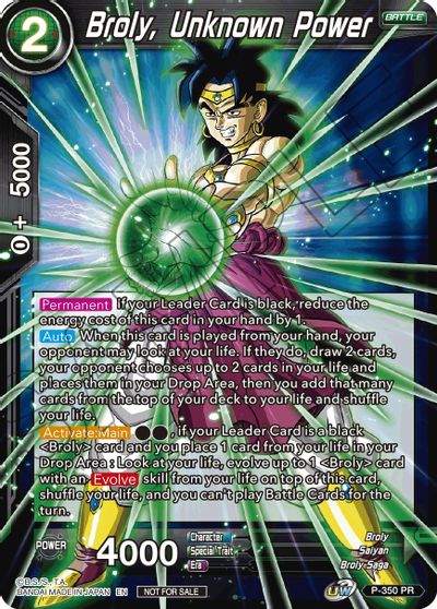 Broly, Unknown Power (P-350) [Tournament Promotion Cards] | Rock City Comics