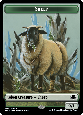 Insect // Sheep Double-Sided Token [Dominaria Remastered Tokens] | Rock City Comics