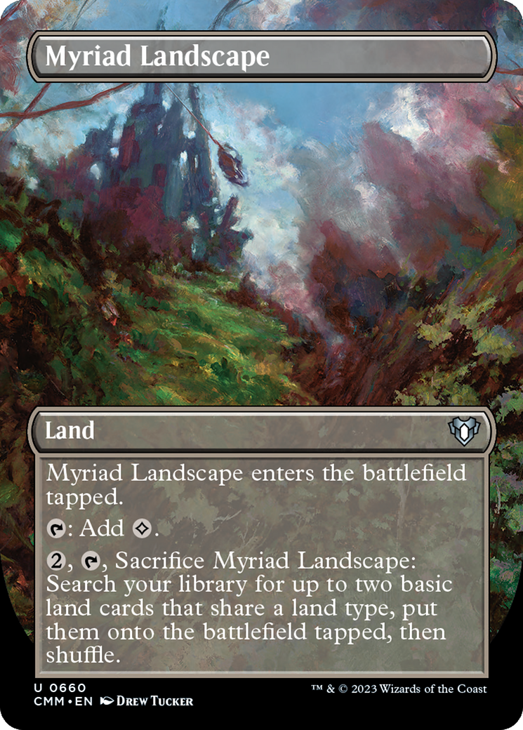 Myriad Landscape (Borderless Alternate Art) [Commander Masters] | Rock City Comics