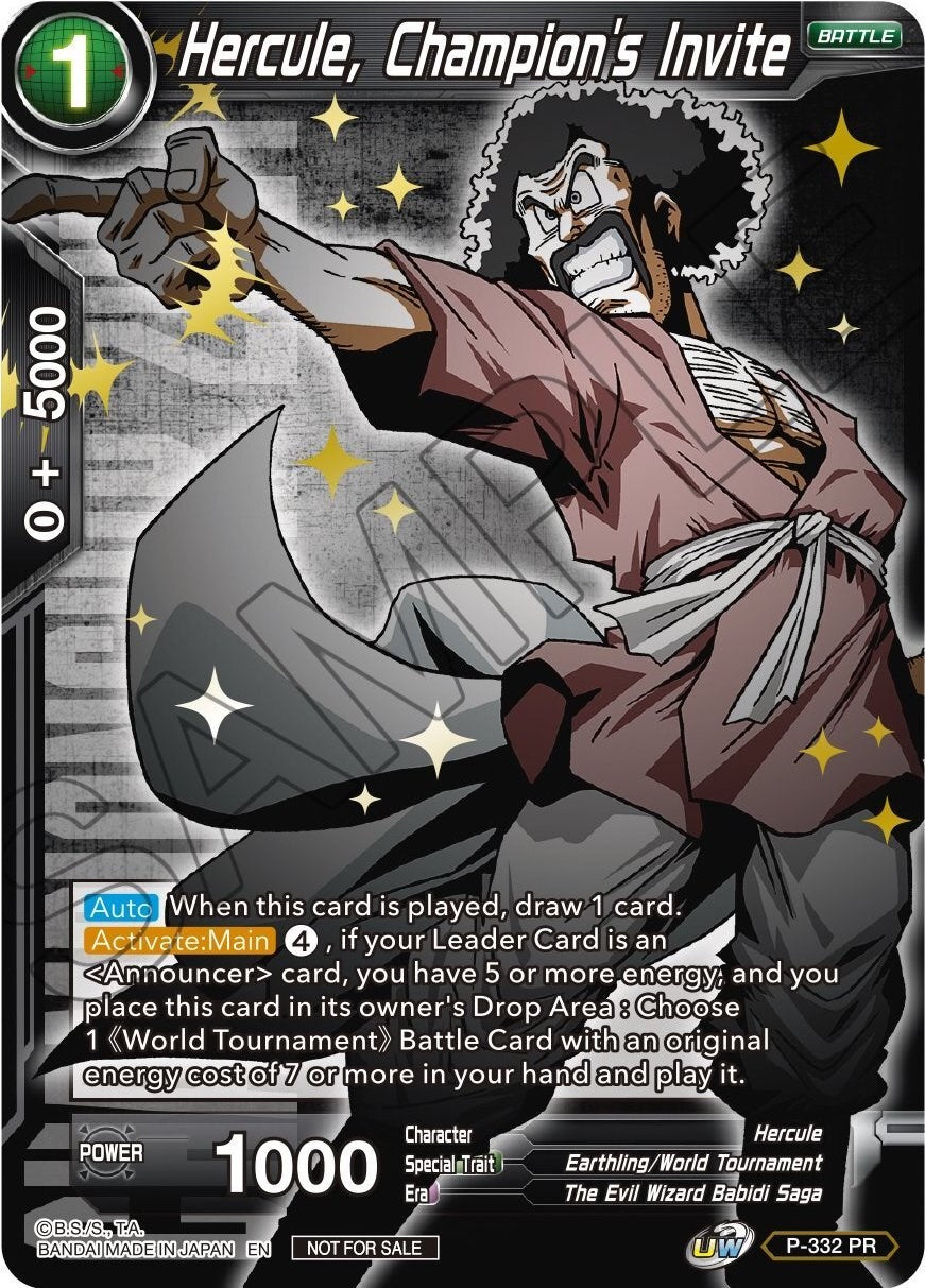 Hercule, Champion's Invite (Gold Stamped) (P-332) [Tournament Promotion Cards] | Rock City Comics