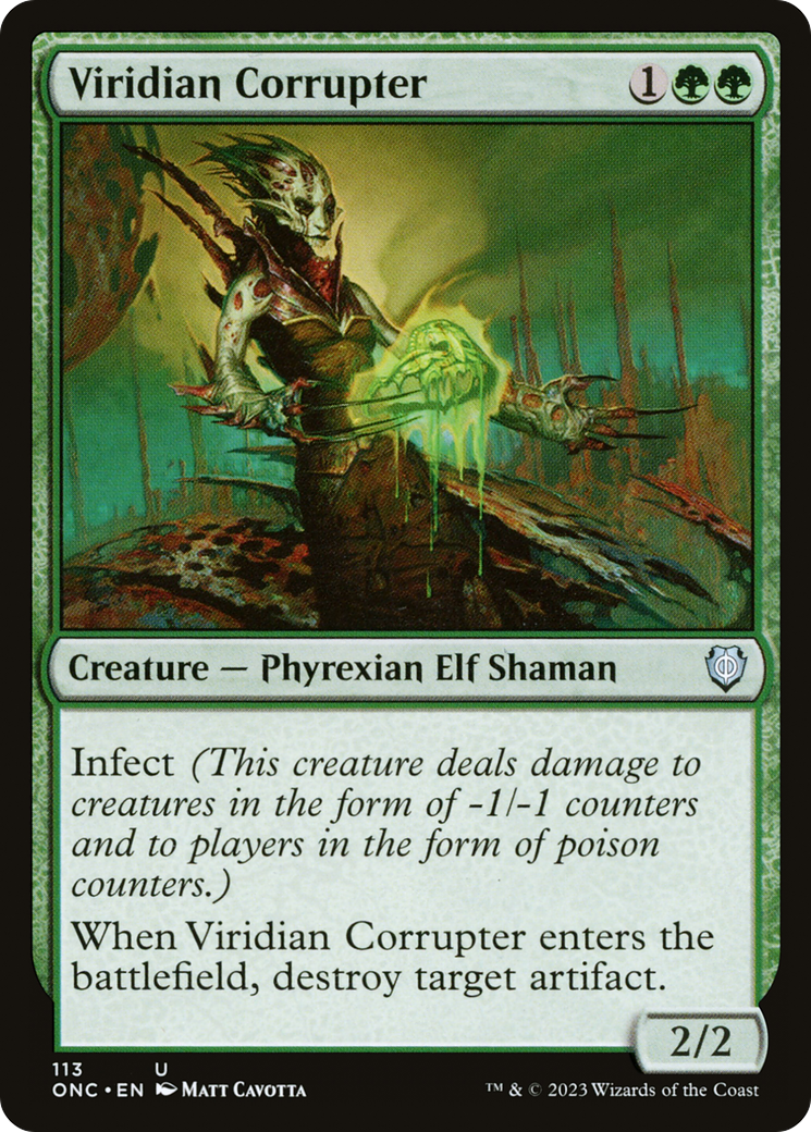 Viridian Corrupter [Phyrexia: All Will Be One Commander] | Rock City Comics