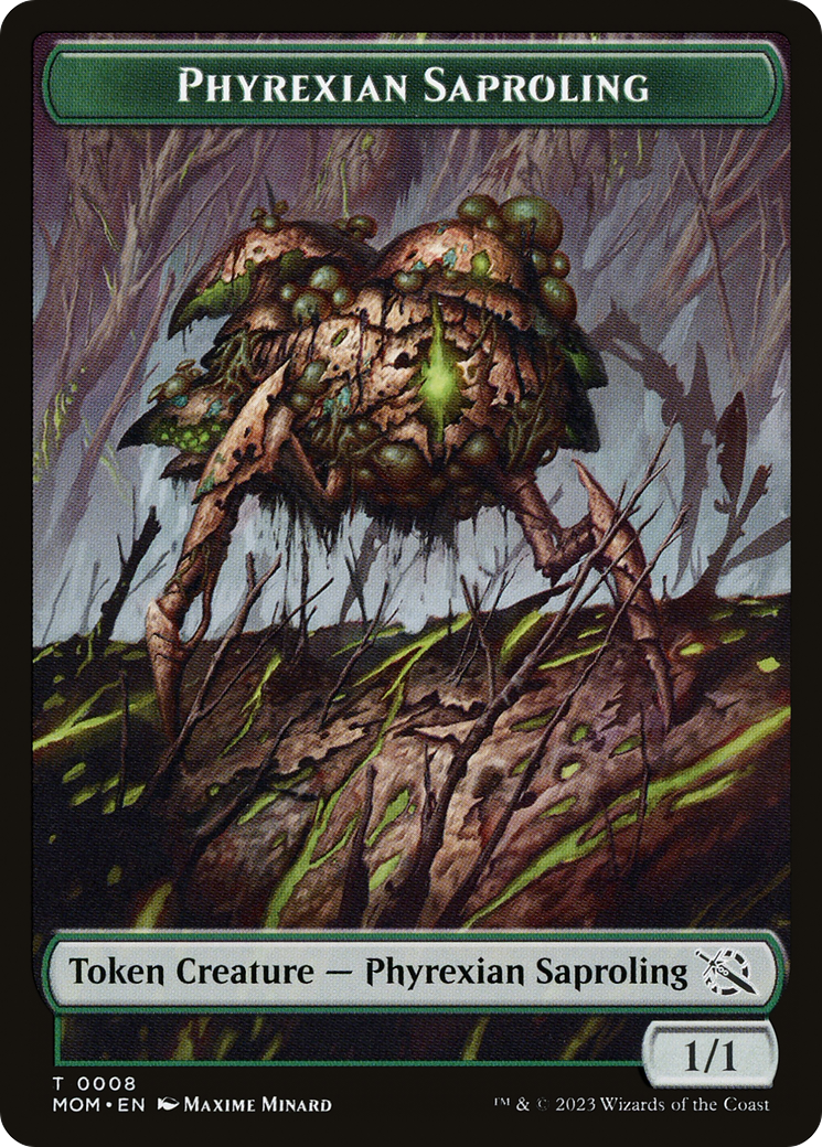 Monk // Phyrexian Saproling Double-Sided Token [March of the Machine Tokens] | Rock City Comics